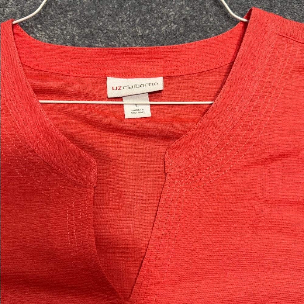 Liz Claiborne Vibrant Red Blouse